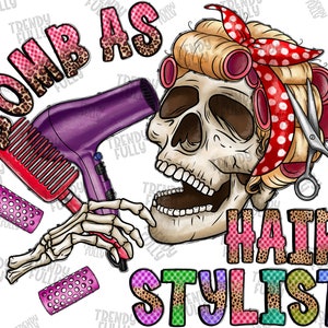 Hairdresser Sugar Skull Hair Stylist Scissors Gift Funny Tapestry
