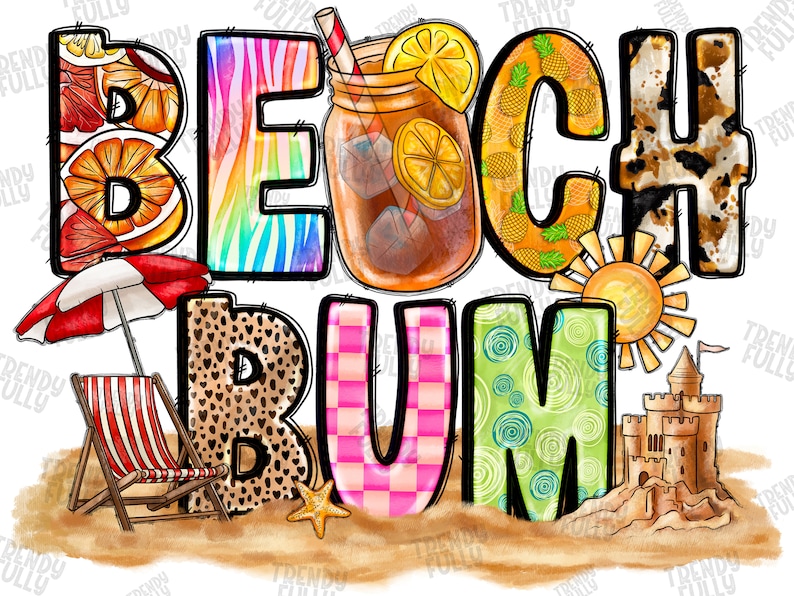 Beach Bum PNG, Sublimation Design, Summer Life, Wave Png, Beach Png ...