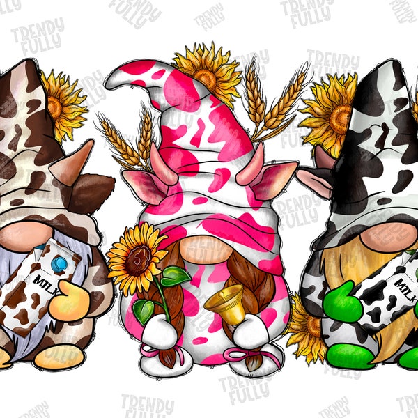 Western Heifer Cow gnomies png, sublimation design, Gnome Png, Country, Sunflower, Western Cow png, cow gnomies png, Digital download