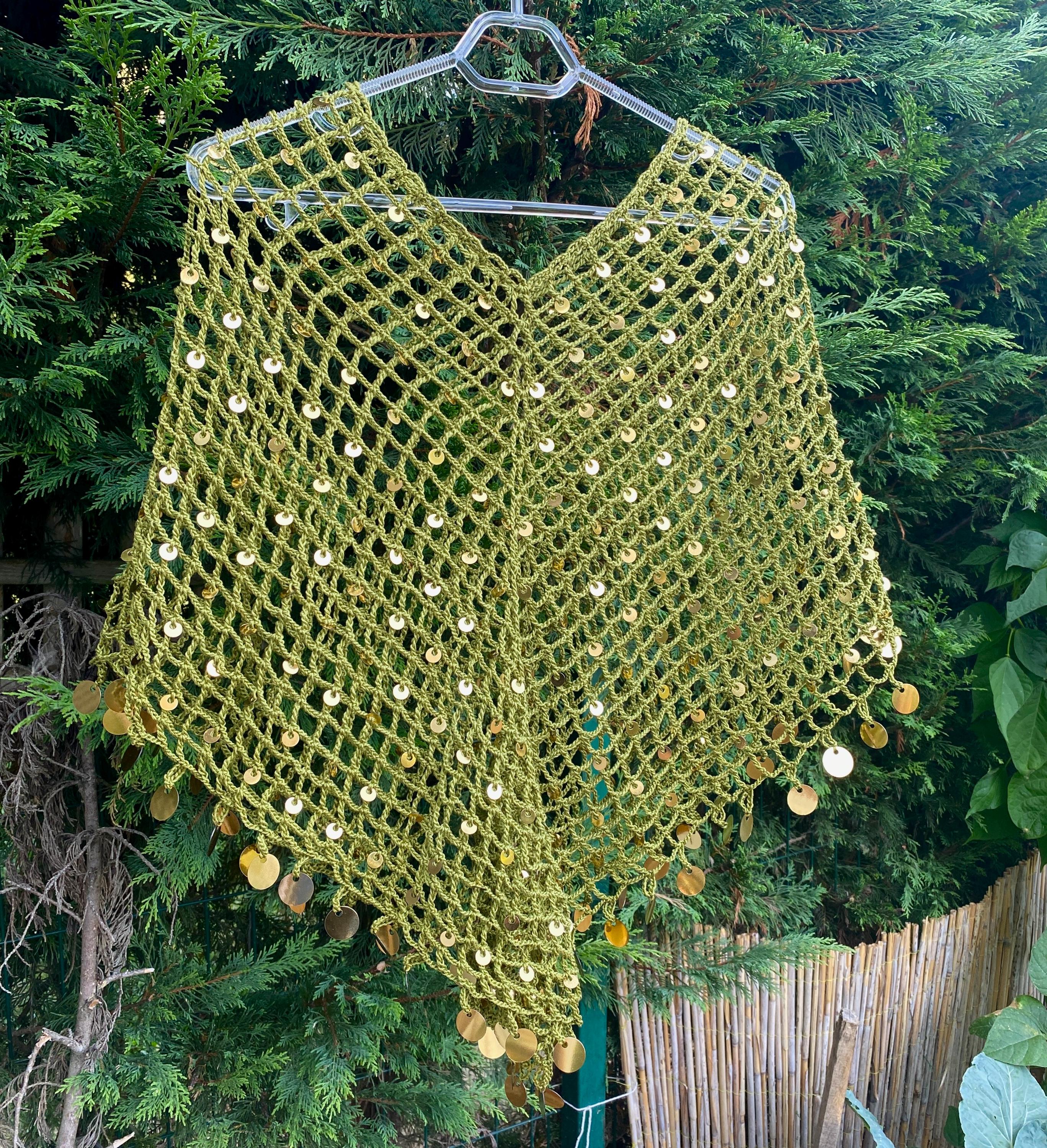 Beaded Crochet Top - Etsy
