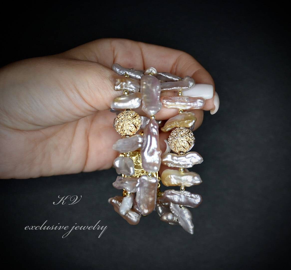 Beautiful Pearl Stretchy Handmade Necklace & Bracelet