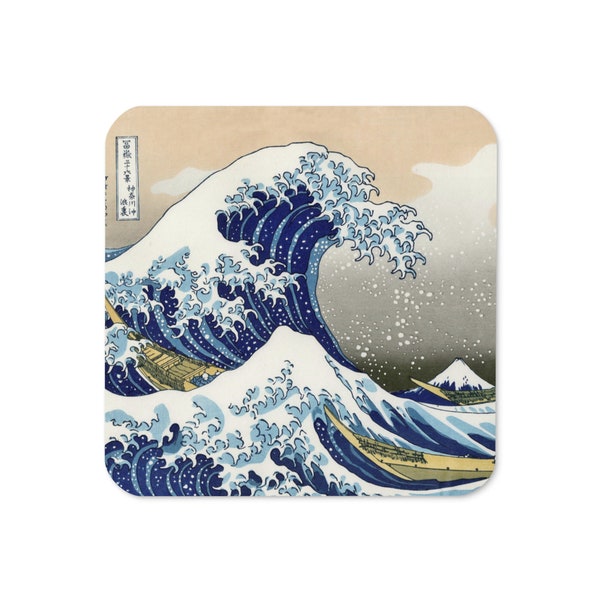 Hokusai The Great Wave off Kanagawa Cork-back coaster