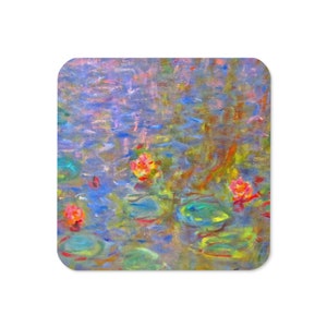 Monet Water Lilies Cork-back coaster
