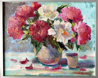 Still life peonies