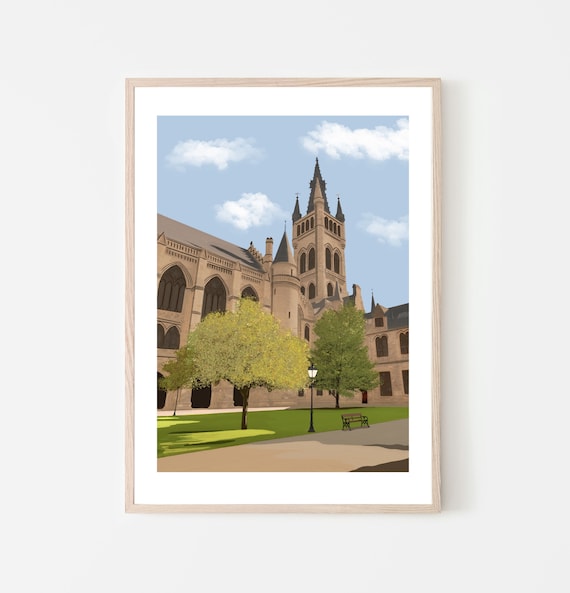 Glasgow University Print | Glasgow Uni Print | University of Glasgow West End | Scotland | Scottish Wall Art | Graduate | Gift