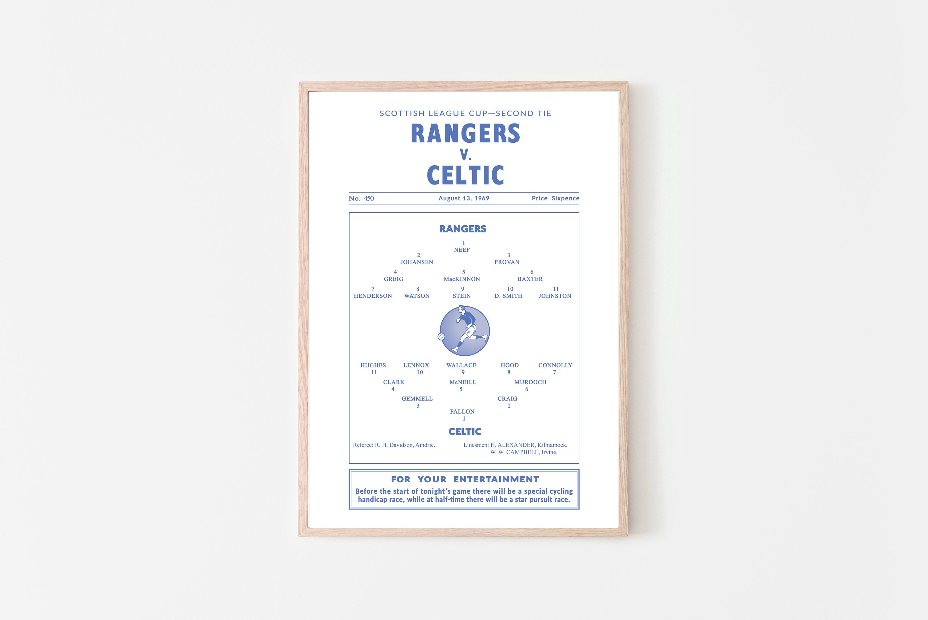 Vintage Celtic FC vs Rangers FC poster | Scottish Football Print | Glasgow Print | Glasgow Gift | Football Wall Art | |