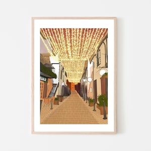 Ashton Lane Sonnenuntergang Print | Glasgow Uni Print | Glasgow West End | Schottland | Einweihungsgeschenk | Schottische Wandkunst | | Glaswegian