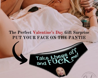 Valentine's Gift for Him, Sexy Birthday Gift for Boyfriend Husband, Custom Pantie Photo Face, Sexy Valentine's Day Outfit, Sexy Couple Gift