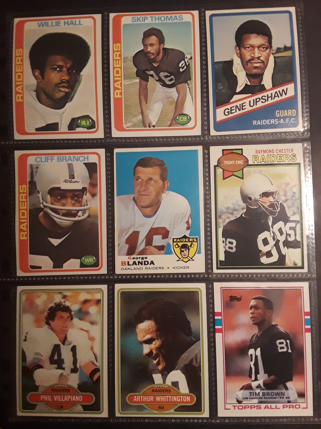 Oakland Raiders Football Cards Etsy