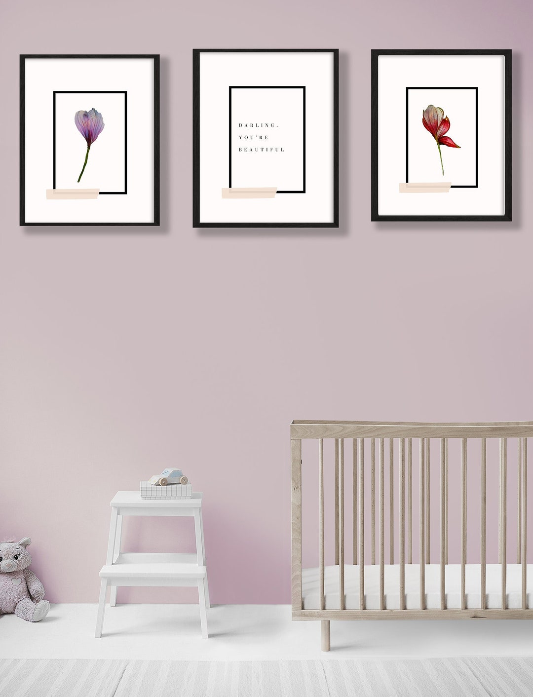 Flower Watercolor Quote Wall Art Digital Download Etsy