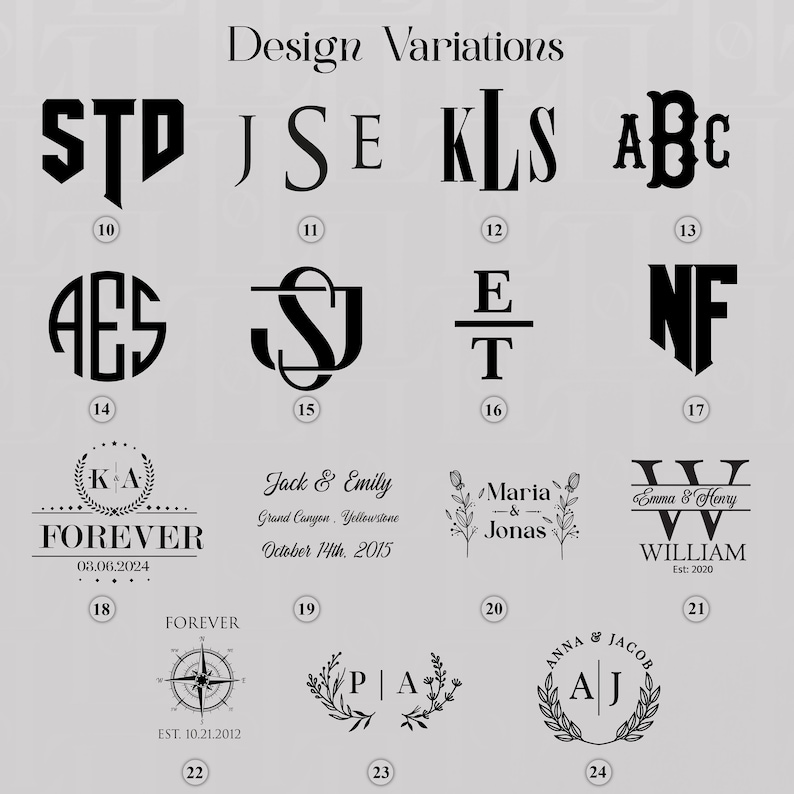 a bunch of different type of logos