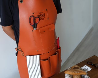 Grembiule In Pelle Pieno Fiore Nera, Grembiule Da - Foto 6