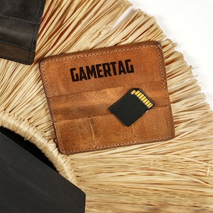 Personalisierte Nintendo Switch Spiel Hülle, Gamer Ehemann Geschenk, SD-Kartenhalter, Spielzimmer Dekor, Benutzerdefinierte Spiel Reisende Lagerung, Freund Geschenk