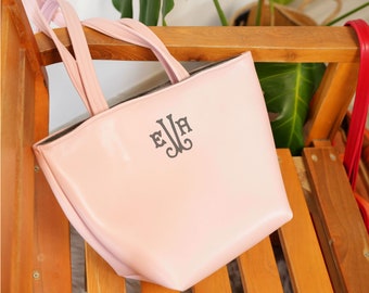 Bolso de mano de cuero de regalo de dama de honor personalizado, regalo personalizado para ella, bolso de hombro de cuero, idea de regalo de propuesta de dama de honor, bolso de mano con cremallera