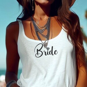 Bridal Tank Top Bachelorette Party Tank Racerback Top for Bride Gift for Bachelorette Party Racerback Tank Top for Bride