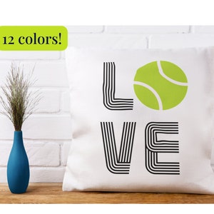 Tennis Pillow Home Decor Gifts for Tennis Players Decorative Sports Pillow Tennis Gifts Team Captain Appreciation Tennis Gift Ideas