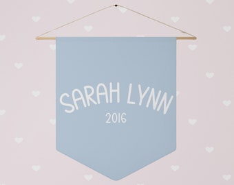 Nursery Name Sign Custom Baby Gift Boho Baby Decor Personalized Name Banner Baby Boy Name Hanging Pennant Personalized Banner for Kids