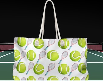 Tennis Weekender Bag Tennis Tote for Tennis Lovers Gift Tennis Player Bag Tennis Captain Gift Idea