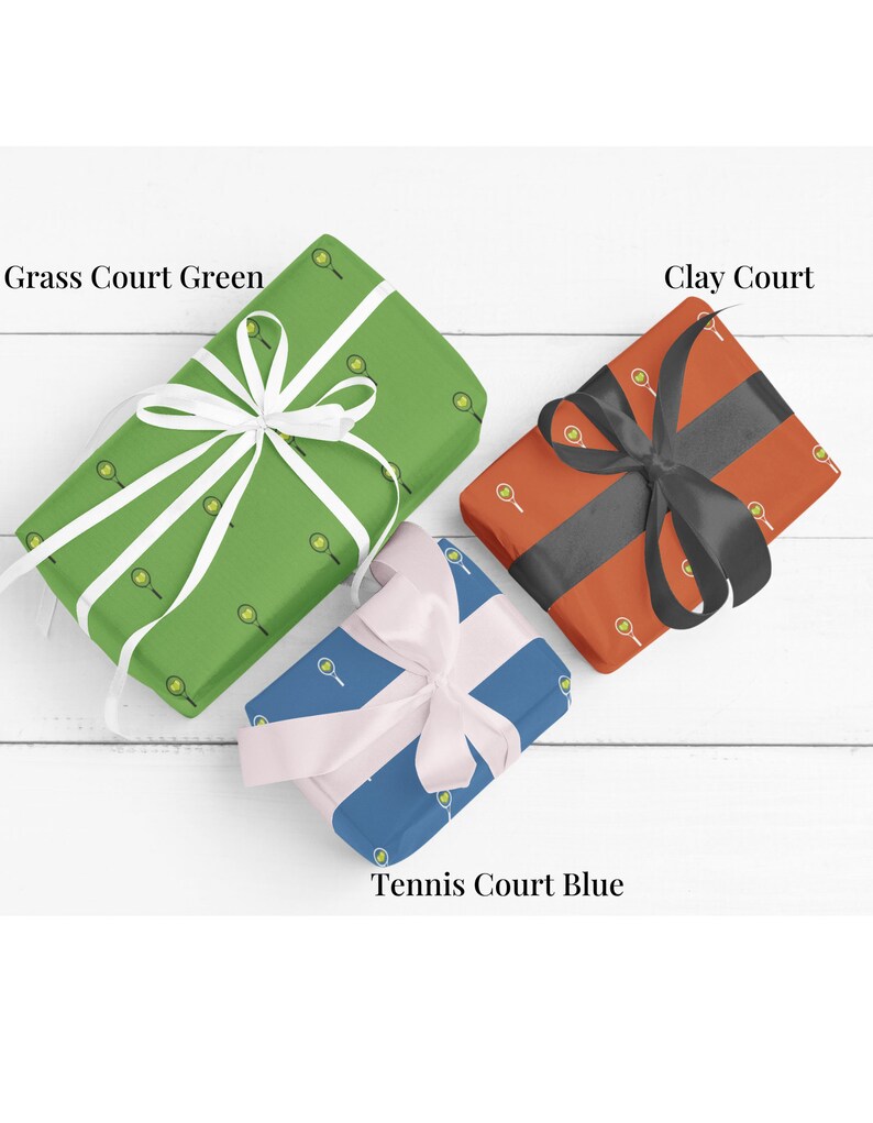 Tennis Racket Gift Wrap Tennis Wrapping Paper for Birthday Gift Paper for Tennis Lover Wrapping Paper for Tennis Captain image 6