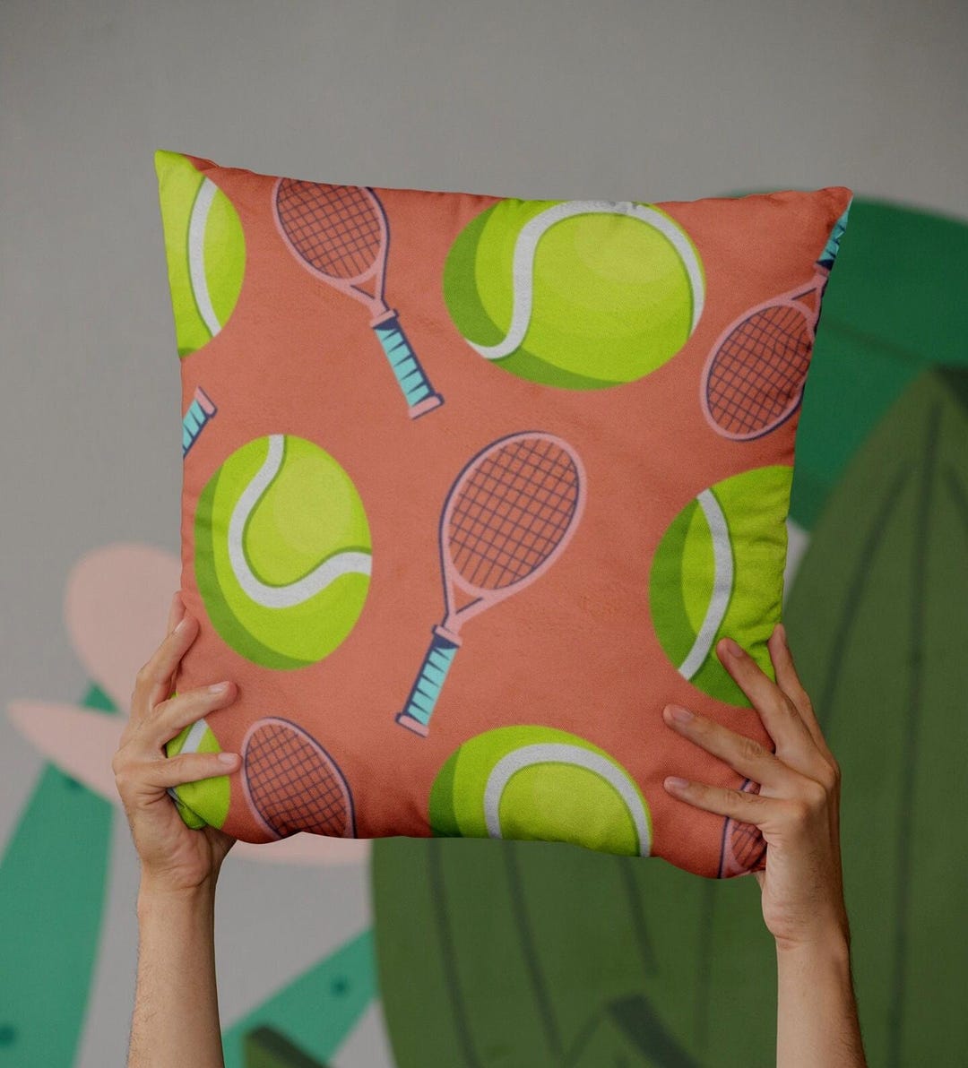 Tennis Pillow: Double-sided Sports Decor - Etsy