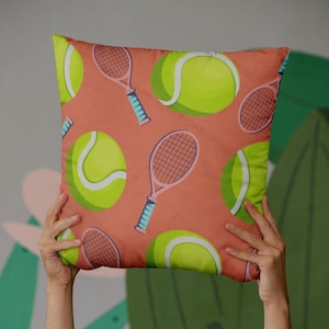Tenniskissen: Doppelseitiges Sportdekor