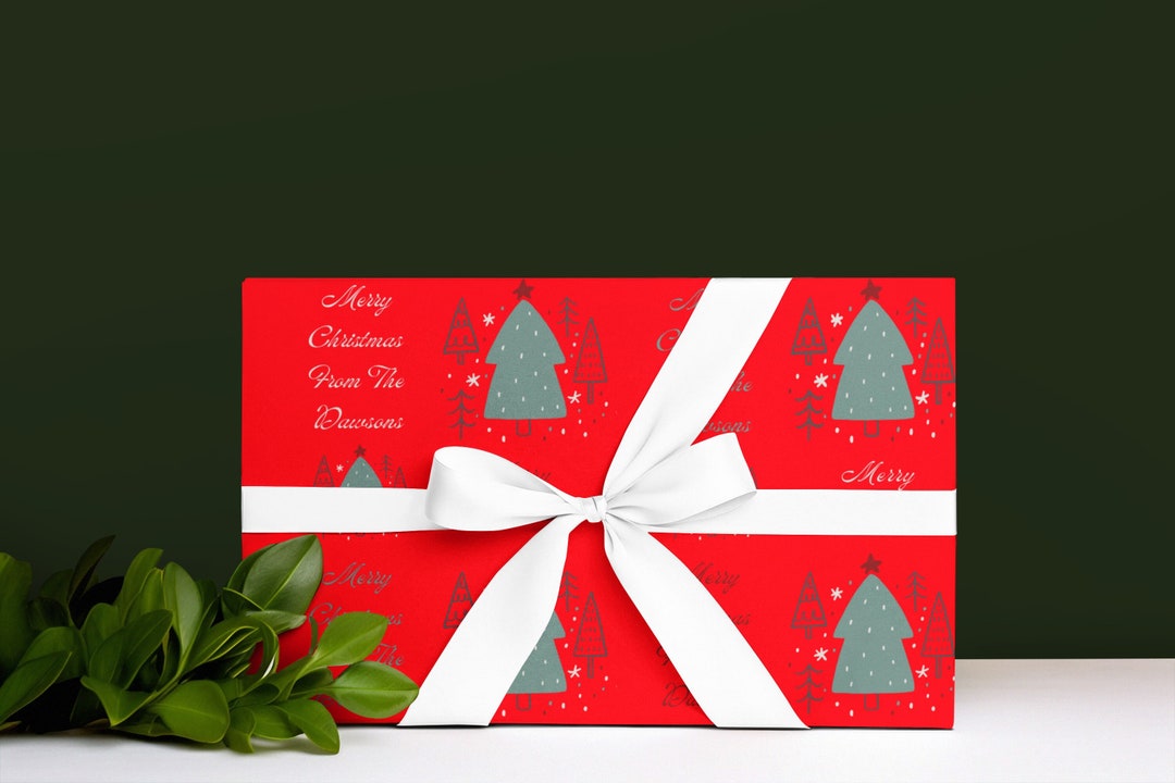 Christmas Gift Wrap Personalized Holiday Wrapping Paper Custom Etsy