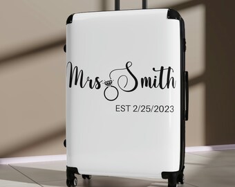 Personalized Bridal Luggage Custom Honeymoon Suitcase Luggage for the Bride Gift for Destination Wedding  Newlywed Travel Set Bridal Gift