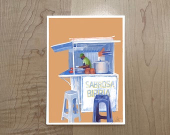 Birria Taco Art Print | Mexico City Street Food Illustration | 5x7, 8x10, 11x14