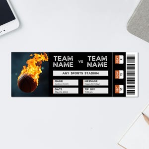 Basketball Ticket Vorlage, Ereigniskarte, Basketball-Spielkarte, Basketball-Geschenkkarte, Sportkarte, Canva-Vorlage, Sofort-Download