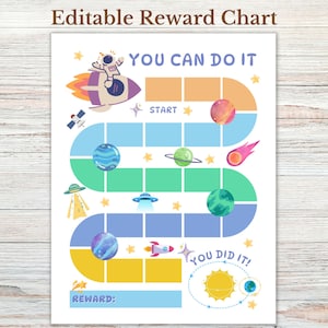 Planet Astronaut Reward Chart: Kids Training (Digital Download)