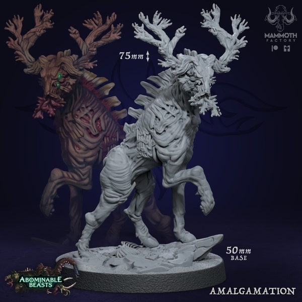 Amalgamation - Abominable Beasts - Mammoth Factory - 3D Printed Resin Miniature - D&D/Pathfinder/Fantasy