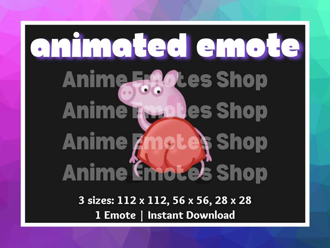 ANIMATED EMOTE Pig Twerking for Live Streamers And/or Etsy