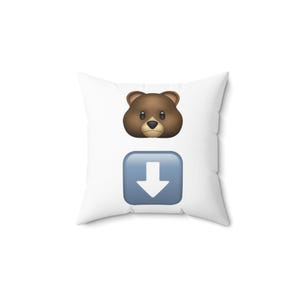 Bear Emoji Pillow Etsy