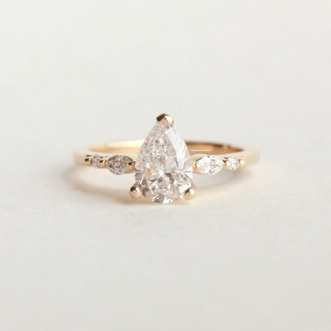 Va Primero Orden De Los Anillos De Matrimonio Anillo De Compromiso De  Moissanita Con Corte De, image size:1080x1080