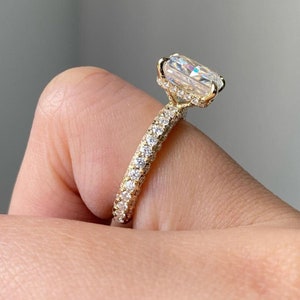 3.5 Carat Radiant Cut Engagement Ring Set - 925 Sterling Silver X-Shaped Band With Cubic Zirconia