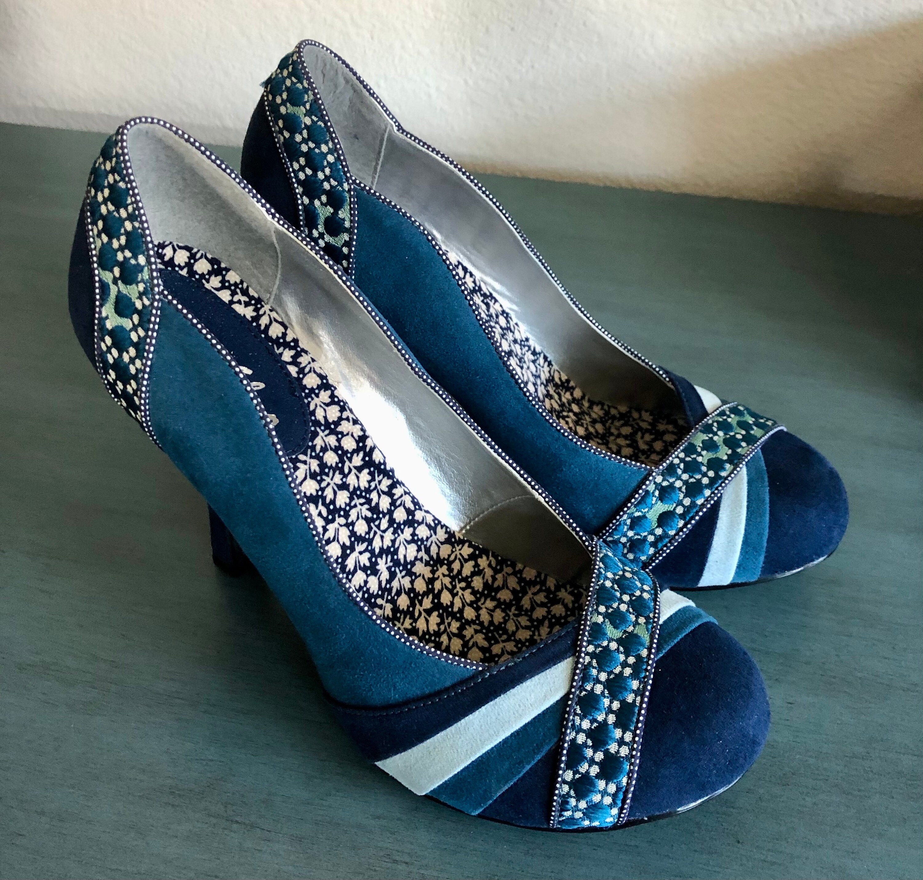 Vintage Inspired Heels by Ruby Shoo/fabric Heels/retro Vintage Style Shoes - Etsy