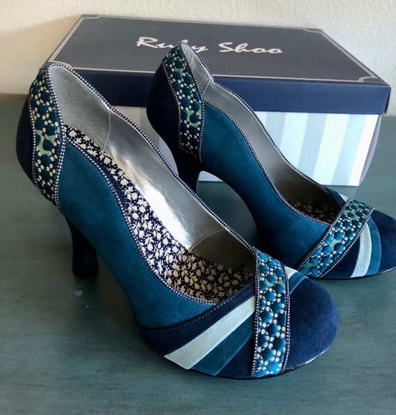 Vintage Inspired Heels by Ruby Shoo/Fabric Heels/R