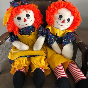 Vintage Raggedy Ann & Andy/Handmade Raggedy Ann/Large dolls/Giant dolls