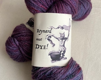 Plum ARAN Hand Dyed BFL SW 100g