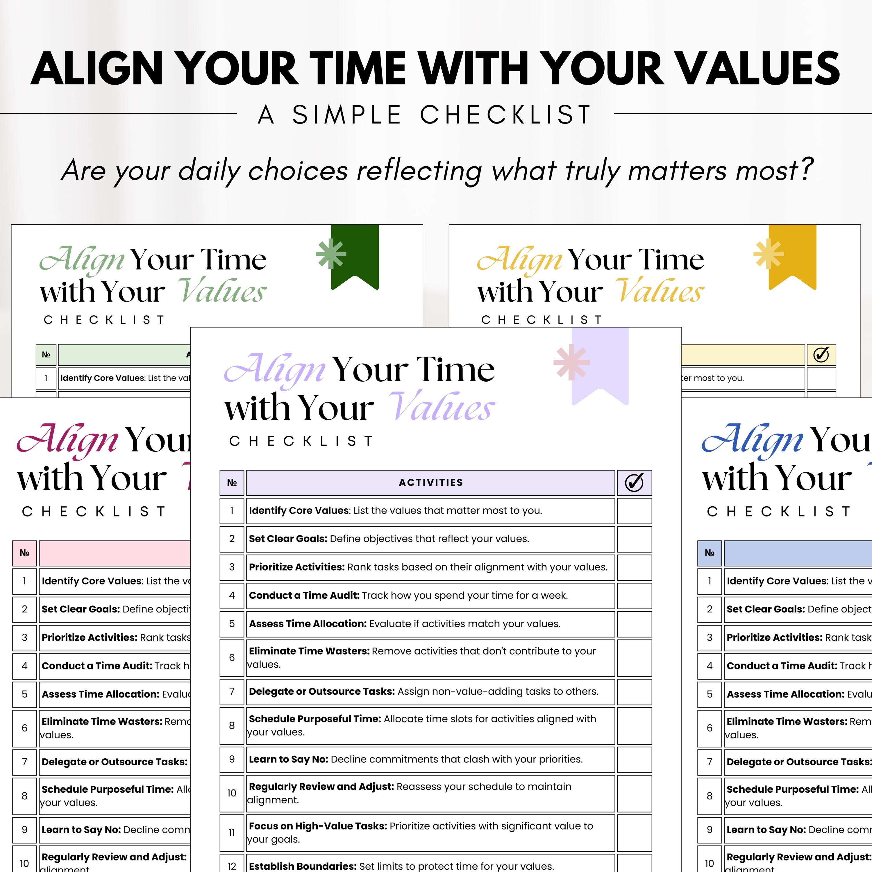 Easy Ways to Align Your Time With Your Values - Etsy