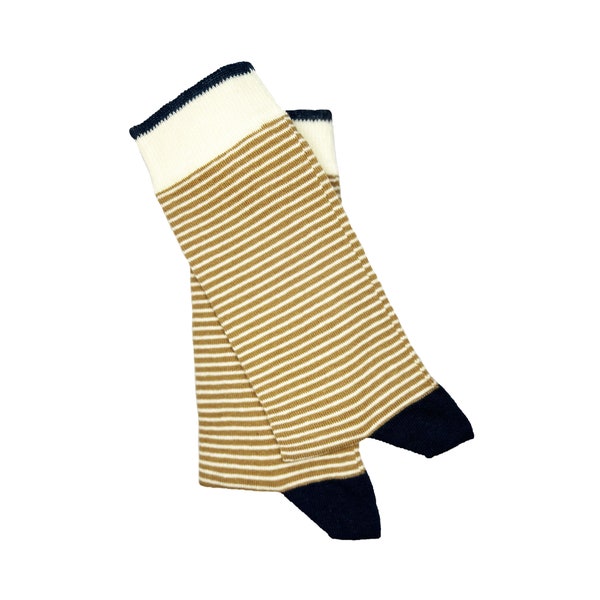 GESTREIFTE SOCKEN | einzigartige und bequeme Socken, lustige bunte Socken für Frauen und Männer, Geschenkidee, unisex Socken, beige Socken