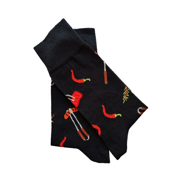 BARBECUE TIME SOCKEN | Einzigartige und bequeme Socken, Baumwollsocken, lustige bunte Socken für Frauen und Männer, Geschenkidee, Unisex-Socken