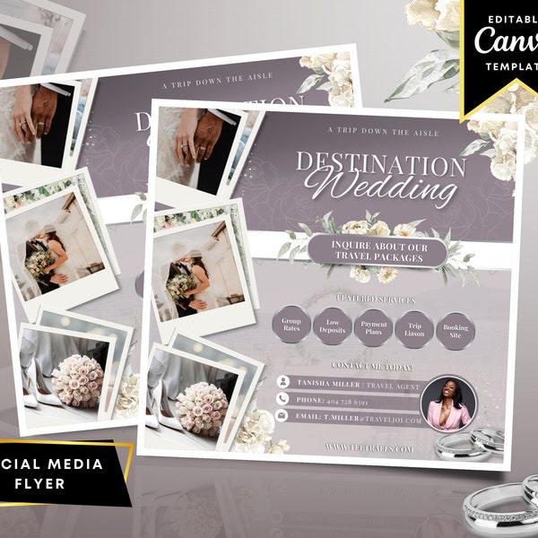 Destination Wedding | Destination Wedding Template | Travel Flyer | Travel Agent Template | Travel Agent | Travel Agent Flyer