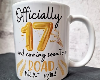 Officially 17 Birthday Gift Mug "Coming To A Road Near You Soon" Learner Driver Gift Mug