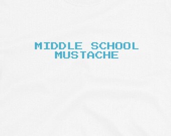 Fake Band T-Shirt: Middle School Mustache