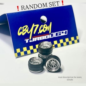 1/64 TURBOxCBY 9.7mm wheels / 1 RANDOM SET / diecast customs / 1.64 wheels