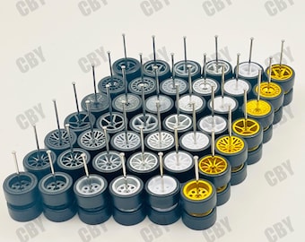 11MM smooth tread 1/64 scale rubber tires / JDM, Muscle / Diecast Customs /