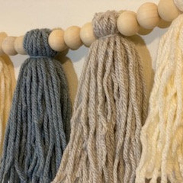 Blue Tassel Garland Etsy