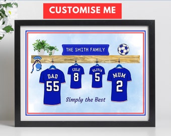 Rangers Family Print - Football Family - Rangers Shirt Print