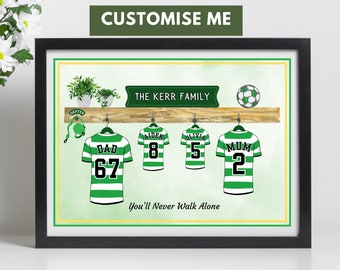Celtic Family Print - Football Family - Celtic Shirt Print